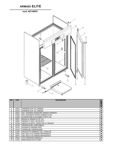 Pièces détachées ILSA AE140007 Annee 0 