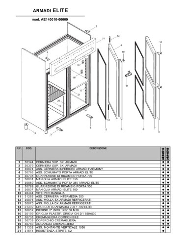 Pièces détachées ILSA AE140009 Annee 0 