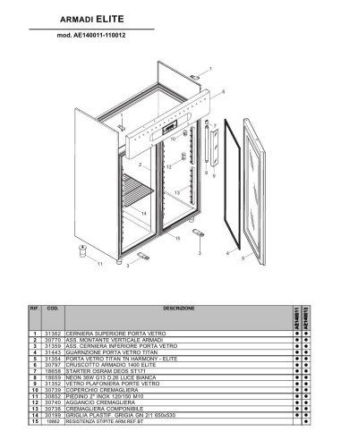 Pièces détachées ILSA AE140011 Annee 0 