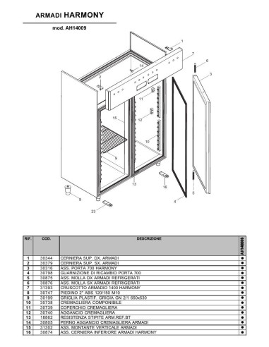 Pièces détachées ILSA AH140009 Annee 0 