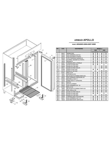 Pièces détachées ILSA ARA0003 Annee 0 