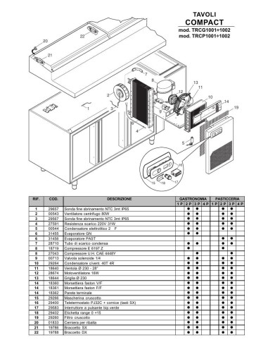 Pièces détachées ILSA TRCP1001 Annee 0 