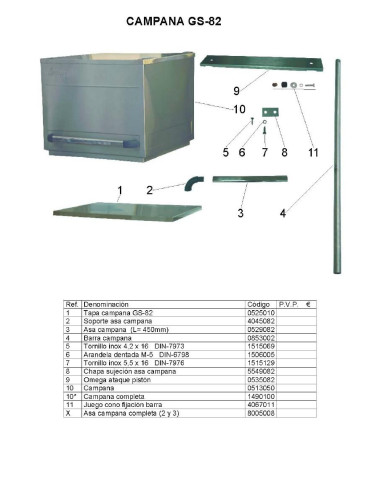 Pièces détachées JEMI GS82 Annee 2005 