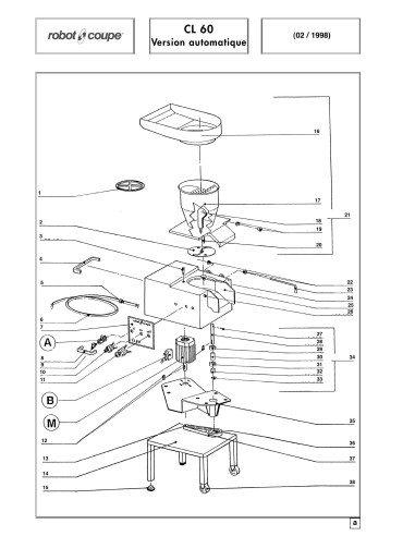 Pièces détachées pour Coupe-légumes CL 60 Auto - Robot Coupe 