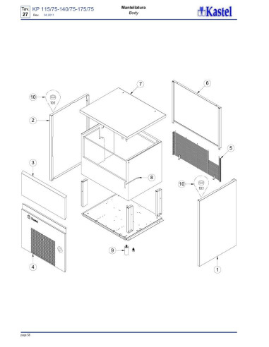 Pièces détachées KASTEL KP140-75 Annee 04-2011 