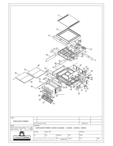 Pièces détachées ITALFORNI EURO CLASSIC 123X93 Annee 2007 