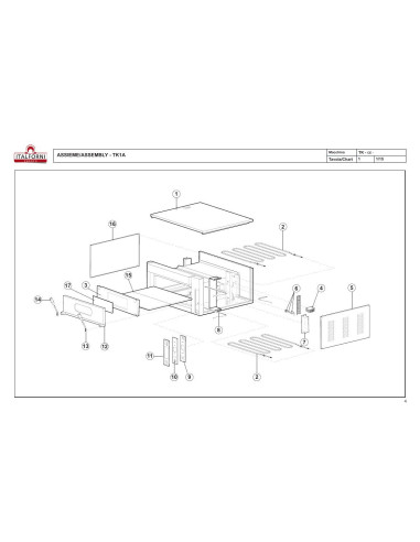 Pièces détachées ITALFORNI TK 1A Annee 2015 