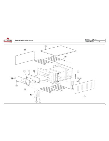 Pièces détachées ITALFORNI TK 1B Annee 2015 