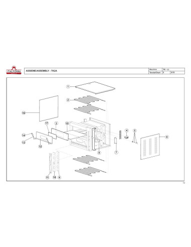 Pièces détachées ITALFORNI TK 2A Annee 2015 