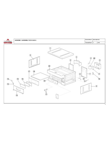 Pièces détachées ITALFORNI ECO GAS A Annee 2015 