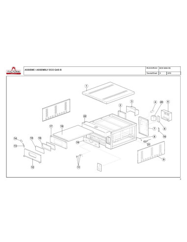 Pièces détachées ITALFORNI ECO GAS B Annee 2015 