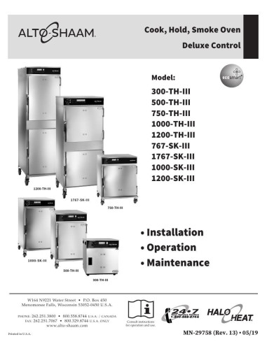 Pièces détachées ALTO-SHAAM 500-TH-III (201905-) - ALTO-SHAAM 500-TH-III (201905-) - Alto-Shaam