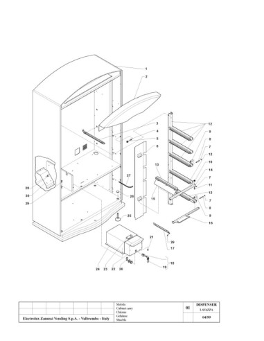 Pièces détachées LAVAZZA DISPENSER EP3000 Annee 0 