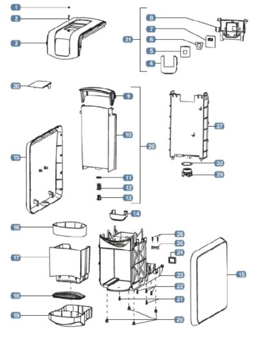 Pièces détachées LAVAZZA EP MINI Annee 0 