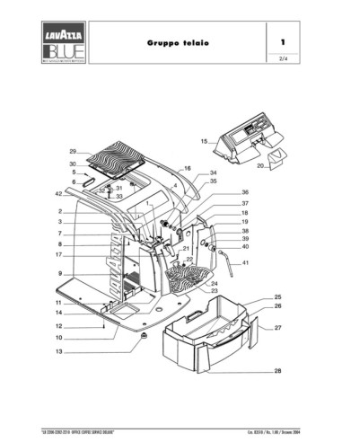 Pièces détachées LAVAZZA LB 2200 OCS DELUXE Annee 0 