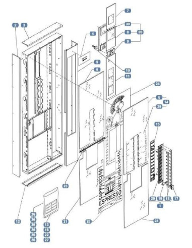 Pièces détachées LAVAZZA LB 3600 CANTO X2 Annee 0 REV01 