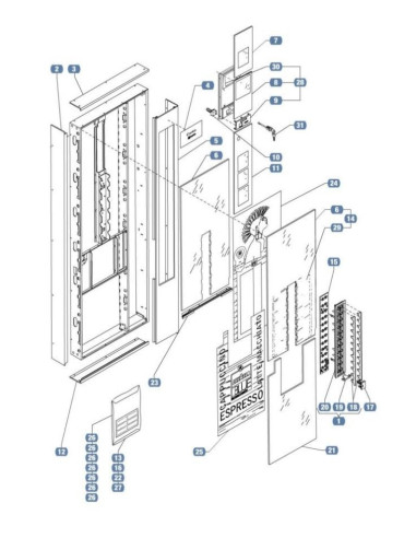 Pièces détachées LAVAZZA LB 3600 CANTO X2 Annee 0 REV02 