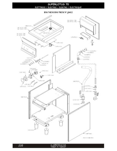 Pièces détachées LOTUS BM-78EM (-200412) Annee -200412 