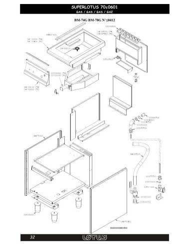 Pièces détachées LOTUS BM-74G (-200412-Vers2) Annee -200412-Vers2 