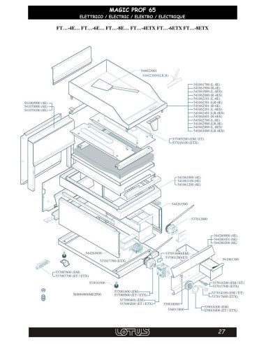 Pièces détachées LOTUS FTL-4EMS (Vers2) Annee Vers2 