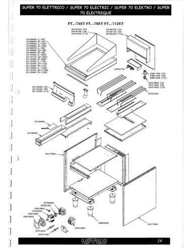 Pièces détachées LOTUS FTL-74ETS (-200412) Annee -200412 