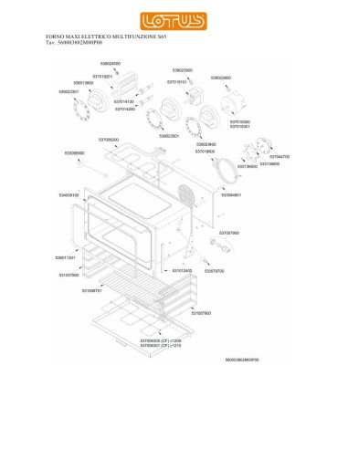 Pièces détachées LOTUS FORNO MAXI ELETTRICO MULTIFUNZIONE S65 Annee 0 