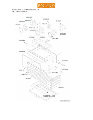 Pièces détachées LOTUS FORNO MAXI ELETTRICO STATICO S65 Annee 0 