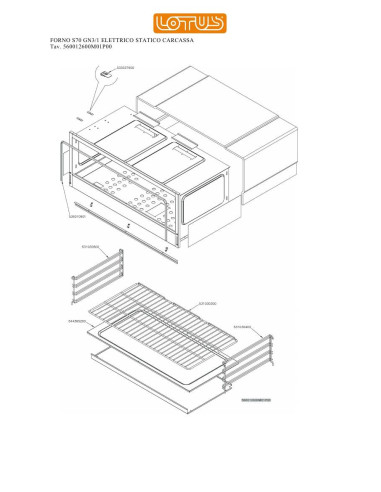 Pièces détachées LOTUS FORNO S70 GN3-1 ELETTRICO STATICO CARCASSA Annee 0 