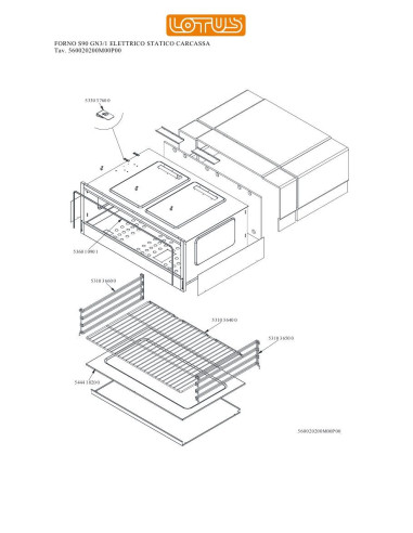 Pièces détachées LOTUS FORNO S90 GN3-1 ELETTRICO STATICO CARCASSA Annee 0 