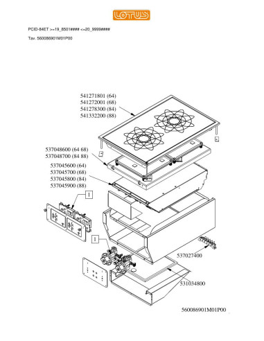 Pièces détachées LOTUS PCID-84ET Annee 198501-209999 