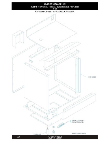 Pièces détachées LOTUS CF-62EM-A (-200309-Vers2) Annee -200309-Vers2 