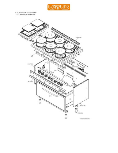 Pièces détachées LOTUS CFQ6-712ET Annee 0 Sngte1605 