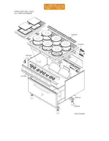 Pièces détachées LOTUS CFQ6-912ET Annee 0 SNgte1605 