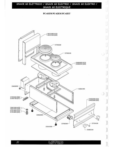 Pièces détachées LOTUS PC-61EM (-200309) Annee -200309 