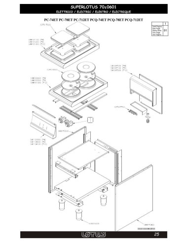Pièces détachées LOTUS PCQ-78ET (200501-200601) Annee 200501-200601 