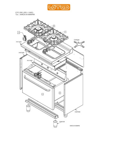 Pièces détachées LOTUS CF2-58G Annee 0 SNgte1605 