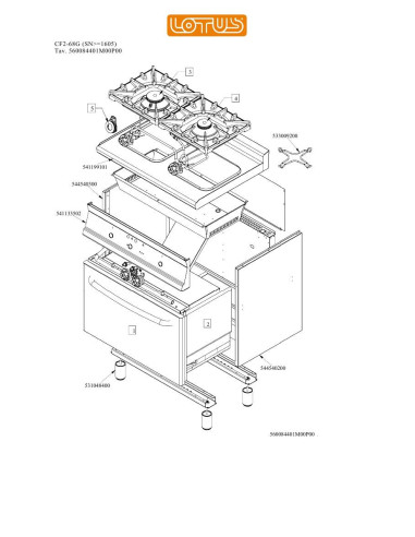 Pièces détachées LOTUS CF2-68G Annee 0 SNgte1605 