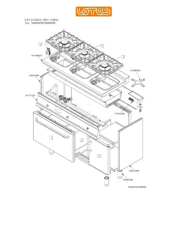 Pièces détachées LOTUS CF3-512GEV Annee 0 SNgte1605 