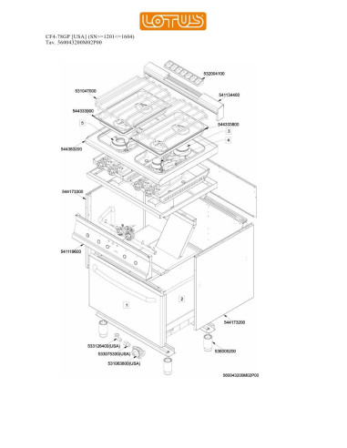 Pièces détachées LOTUS CF4-78GP Annee 0 SNgte1201lte1604-USA 