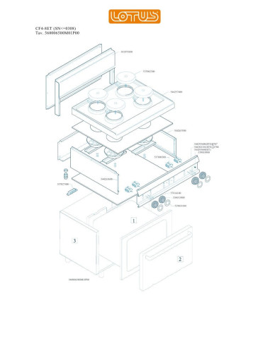 Pièces détachées LOTUS CF4-8ET Annee 0 SNlte0308 