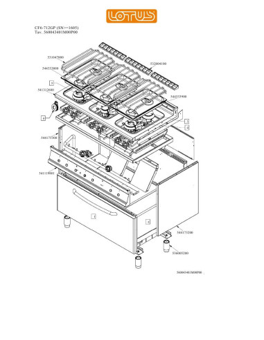 Pièces détachées LOTUS CF6-712GP Annee 0 SNgte1605 