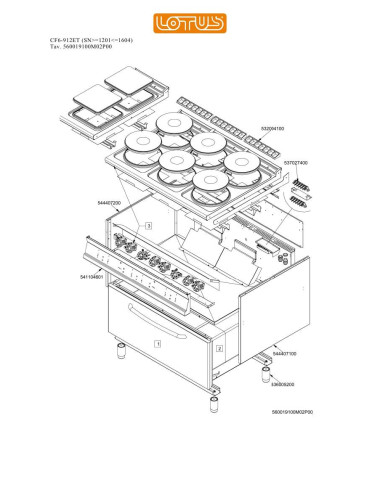 Pièces détachées LOTUS CF6-912ET Annee 0 SNgte1201lte1604 