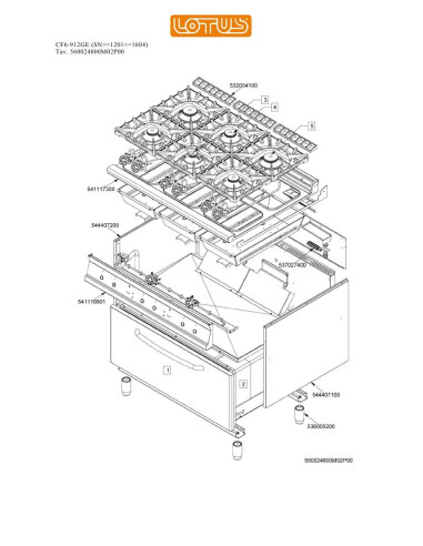 Pièces détachées LOTUS CF6-912GE Annee 0 SNgte1201lte1604 