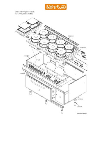 Pièces détachées LOTUS CF8-916ETV Annee 0 SNgte1605 