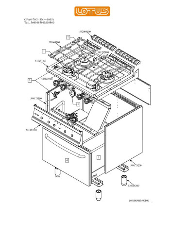 Pièces détachées LOTUS CFA4-78G Annee 0 SNgte1605 