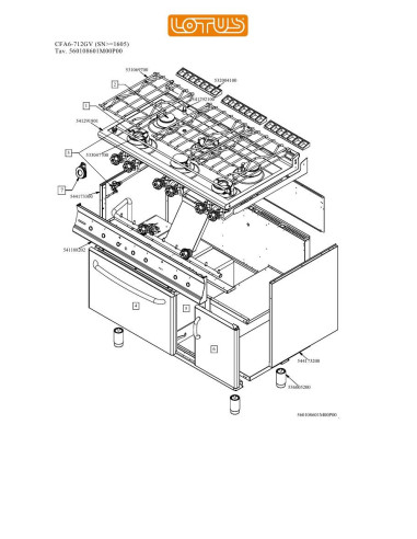 Pièces détachées LOTUS CFA6-712GV Annee 0 SNgte1605 