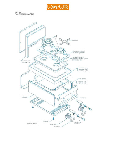 Pièces détachées LOTUS PC-12G Annee 0 