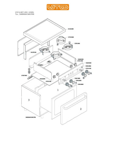 Pièces détachées LOTUS CFC4-8ET Annee 0 SNgte0309 