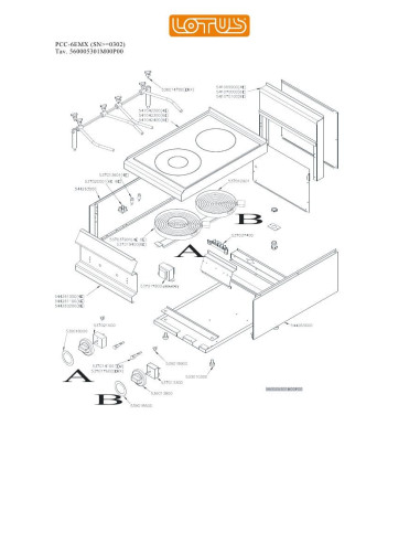 Pièces détachées LOTUS PCC-6EMX Annee 0 SNgte0302 