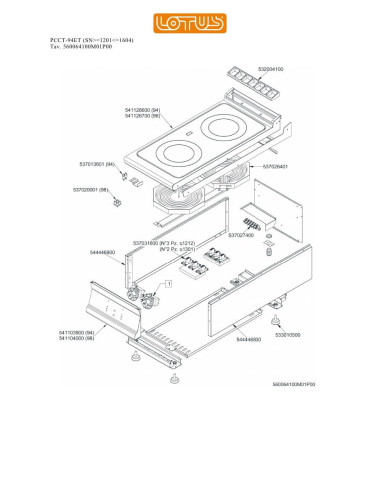 Pièces détachées LOTUS PCCT-94ET Annee 0 SNgte1201lte1604 